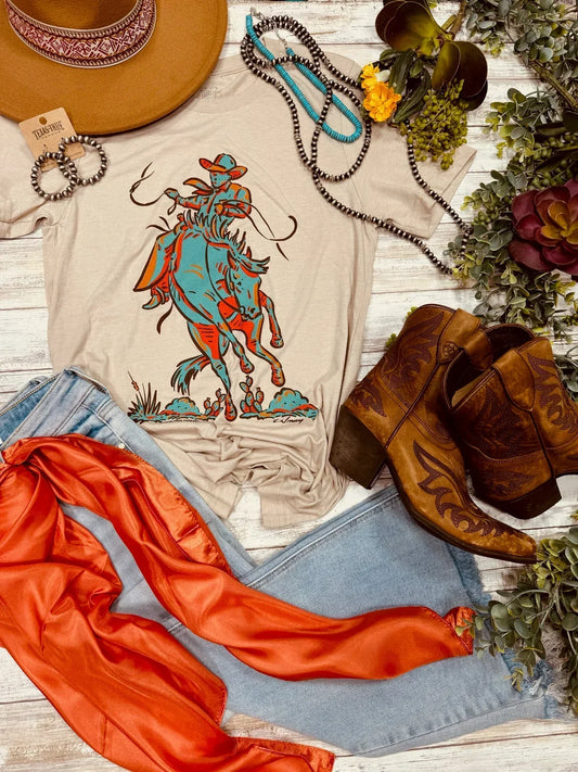 The Sunset Cowboy Tee: It Can't Be Beat!