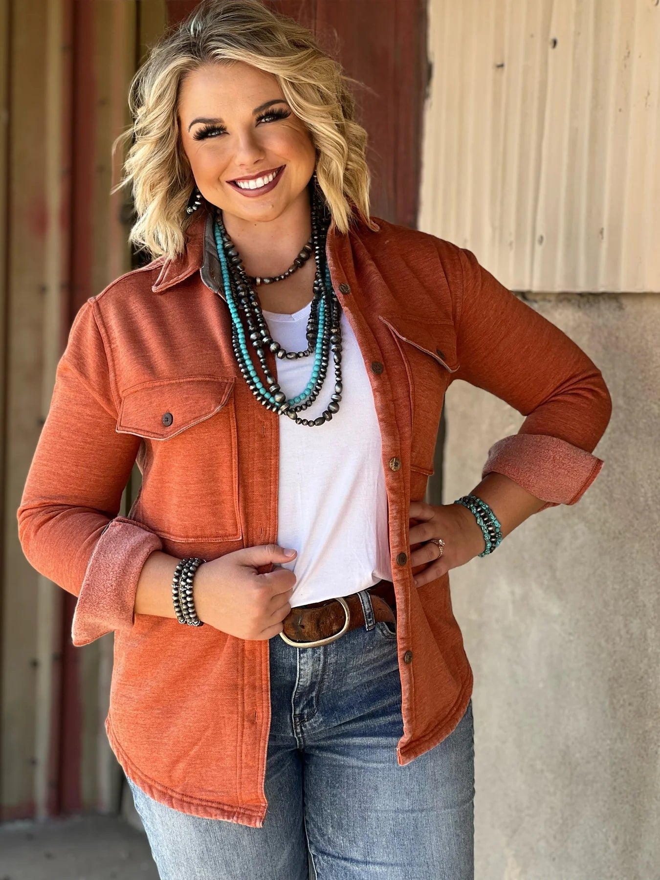 Shell Shacket Size Small to 2XL