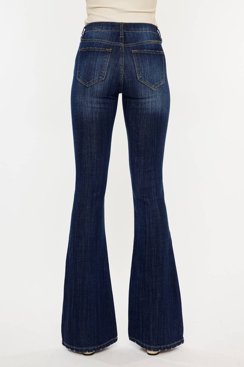 KanCan Mid Rise Flare Jean Dark Wash Size 5 to 15
