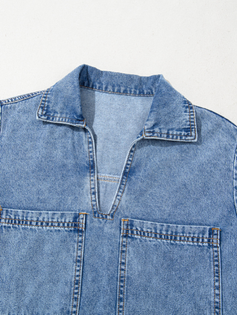 Denim Shift Mini Dress - Size: Small to XL