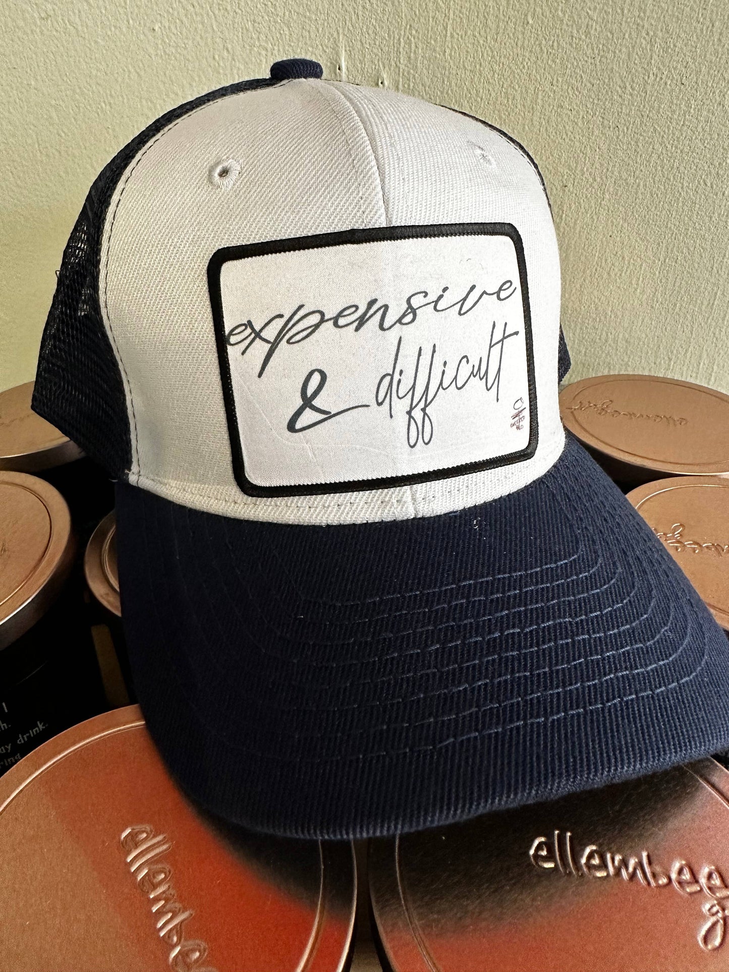Expensive and Difficult: Navy and White (White Front)