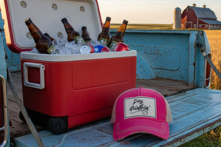Day Drinkin' Distressed Trucker Hat Baseball Cap