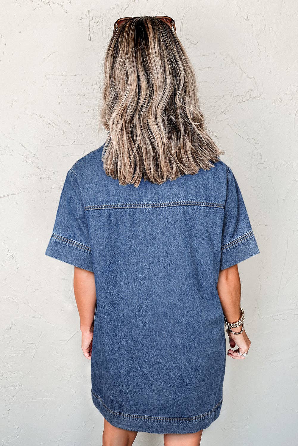 Denim Shift Mini Dress - Size: Small to XL