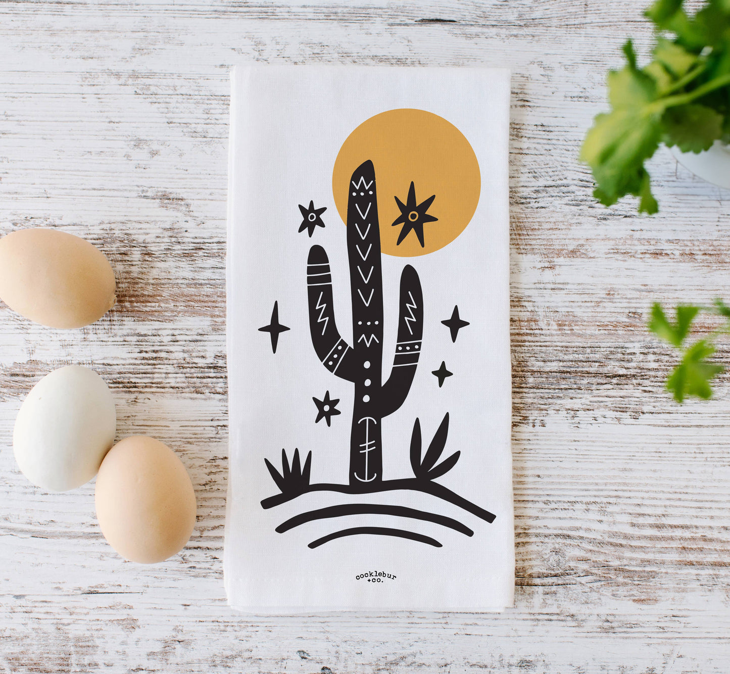 Southwest Cactus Flour Sack Tea Towel