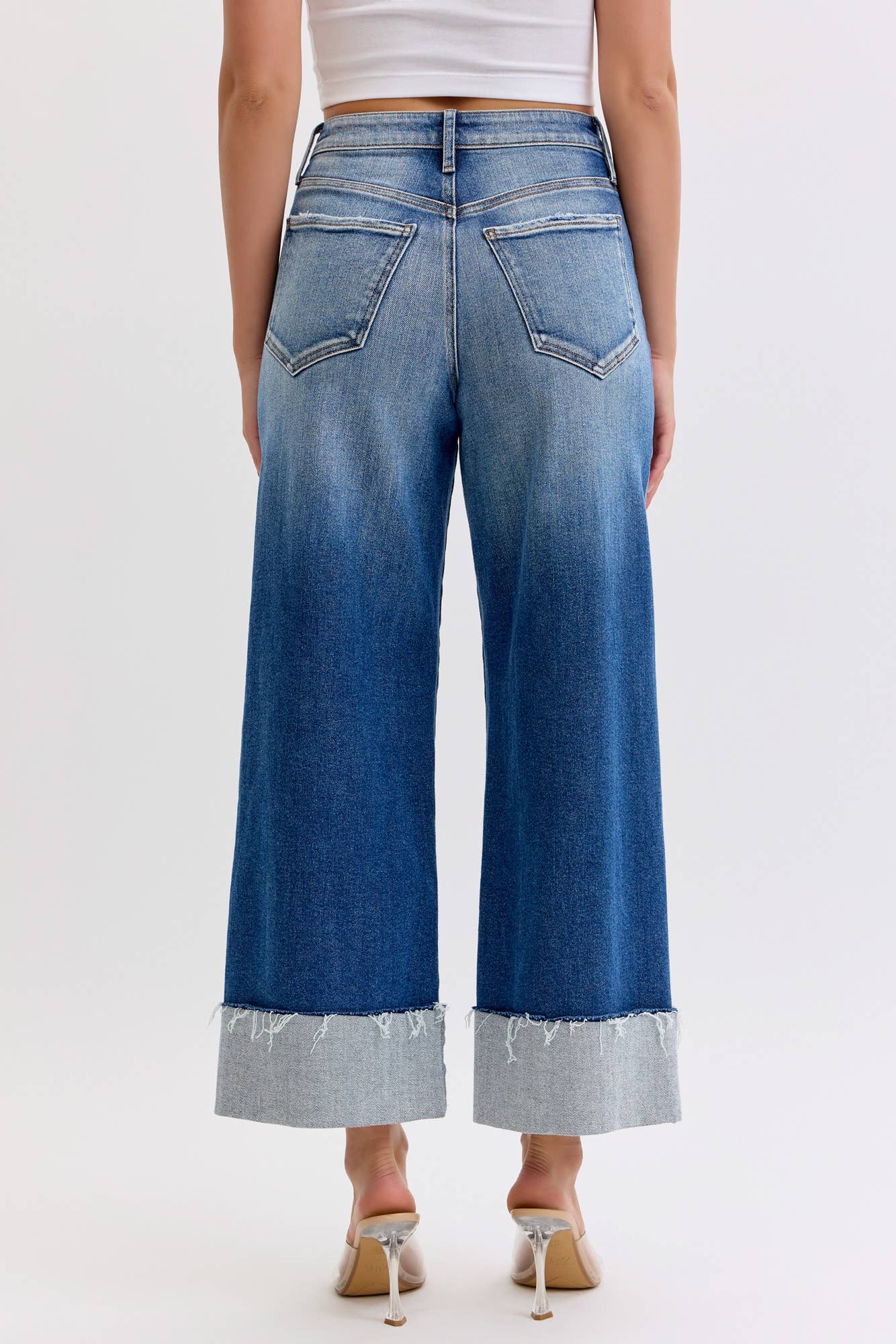 High Rise Crop Wide Leg With Cuff Size: 1 to 13