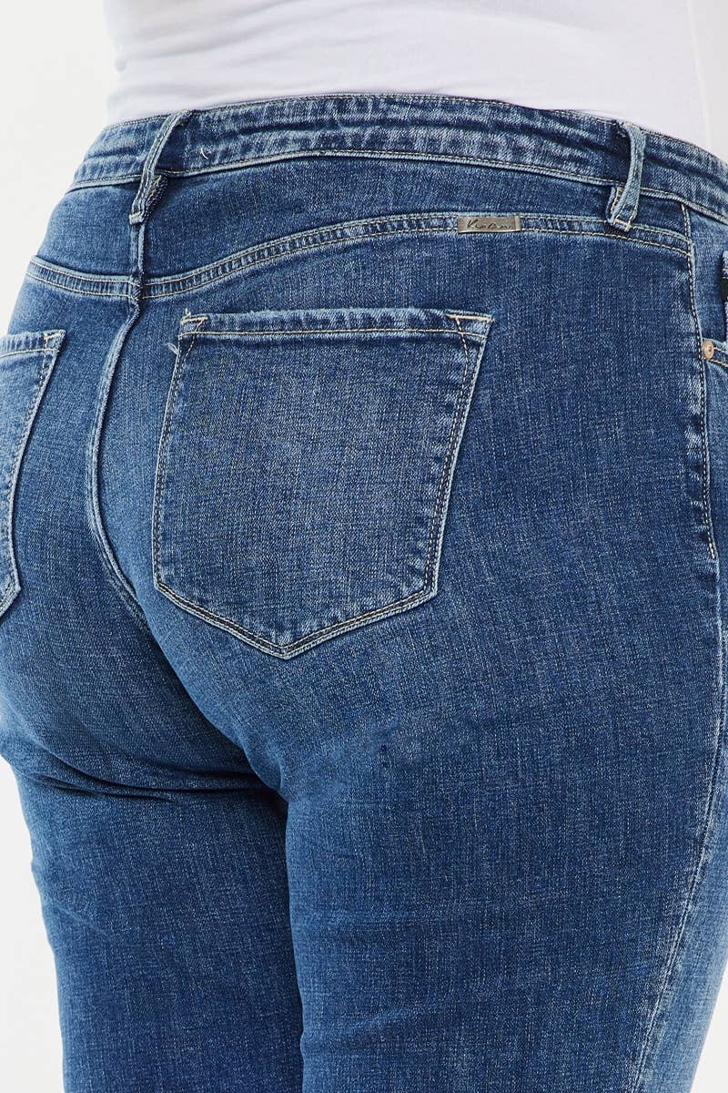 KanCan USA Distressed Dark Wash Boyfriend Jean Size 16W - 22W