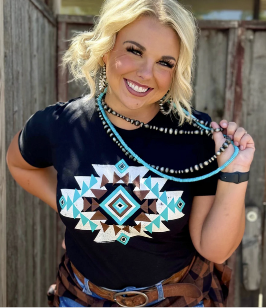 Keri's Favorite Aztec Tee Size Small to 3XL