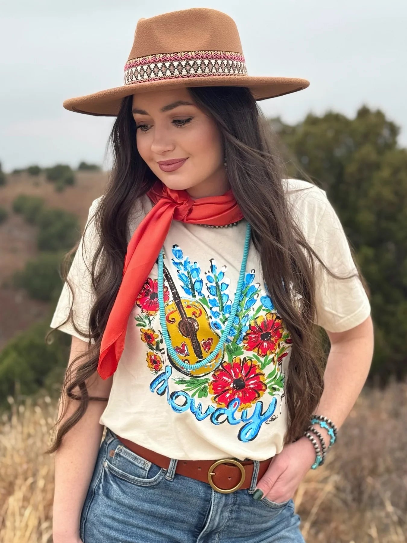Bluebonnet Howdy T-Shirt Size Small to 3XL
