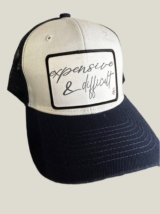 Expensive and Difficult: Navy and White (White Front)