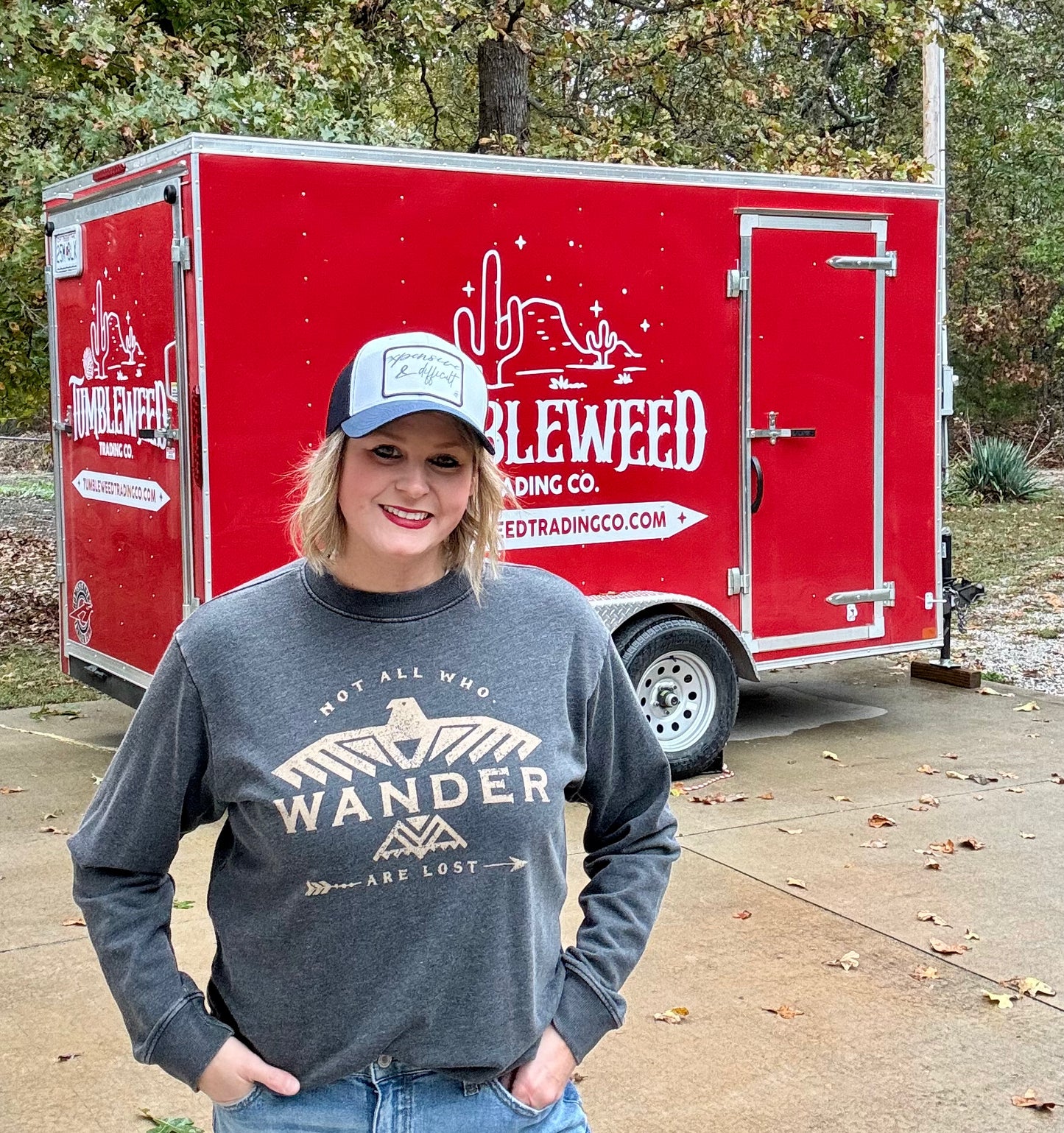 All Who Wander Mineral Sweatshirt in Gray: Small to XL