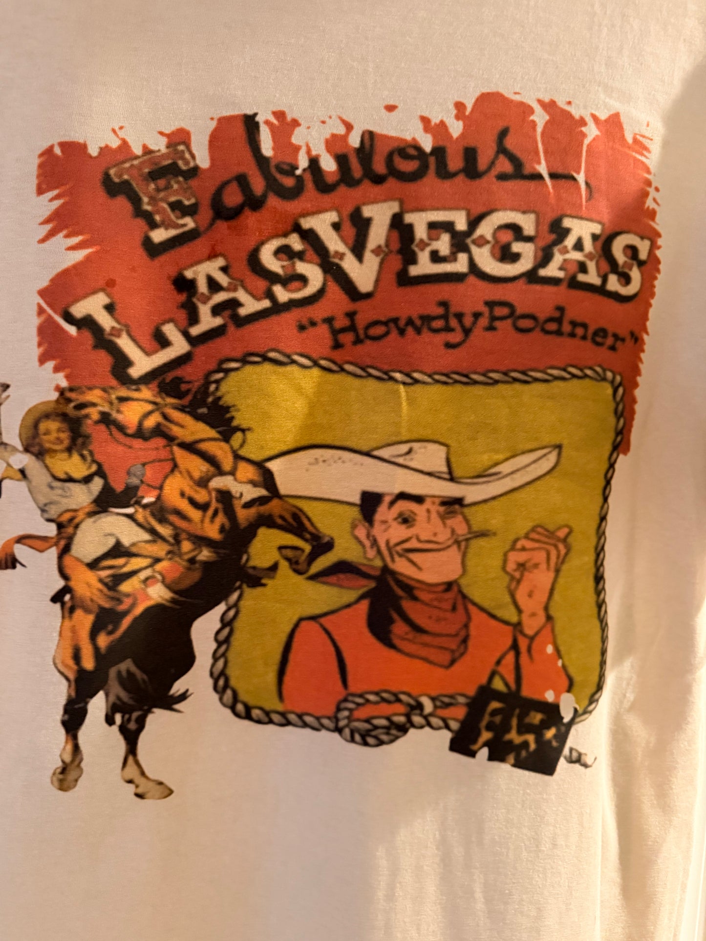 Las Vegas Howdy Podner Vegas Vic Graphic Tee: Size: Small to X-Large