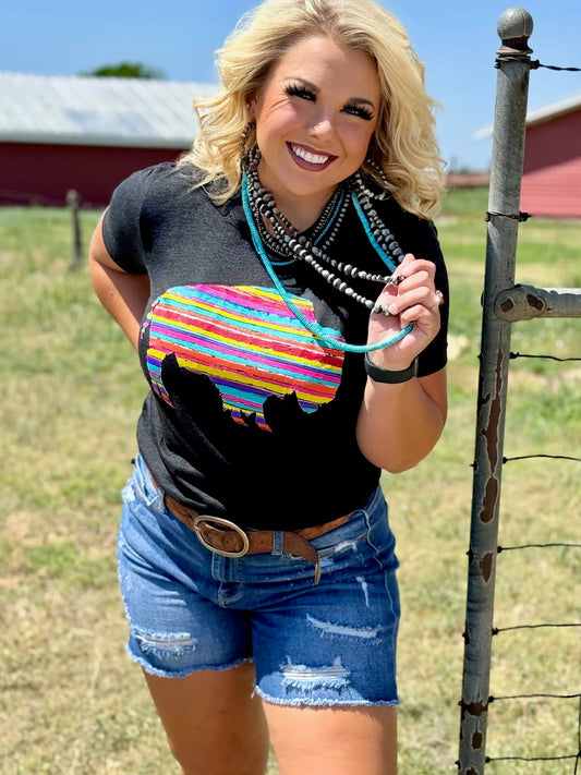 Bright Buffalo T-Shirt Size Small to 3XL