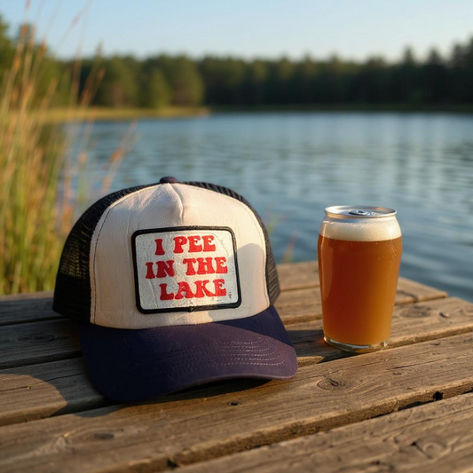 I Pee in the Lake Hat: One Size