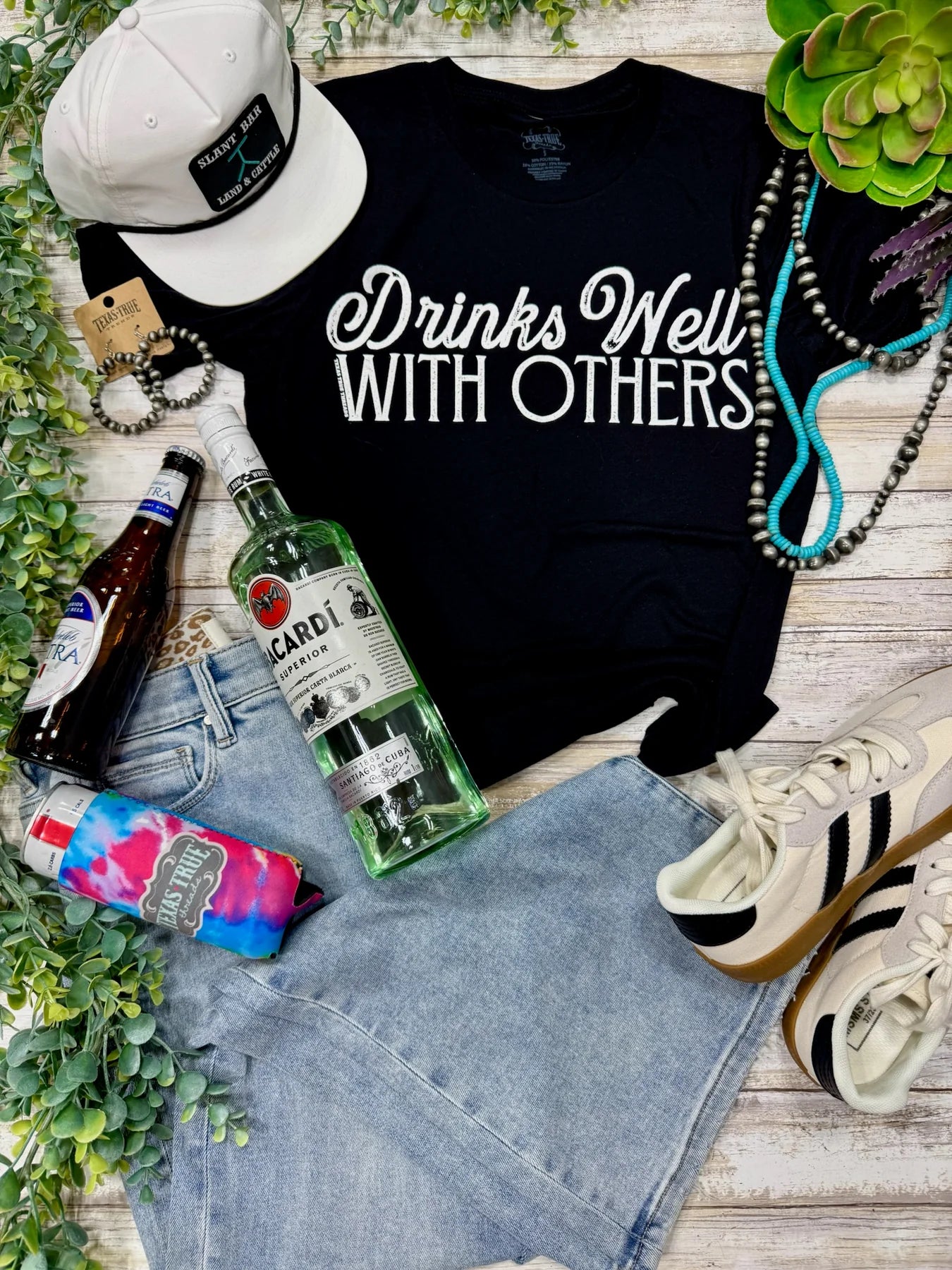 Drinks Well With Others T-Shirt Size Small to 3XL
