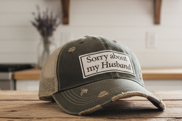 Sorry About My Husband Trucker Hat Baseball Cap
